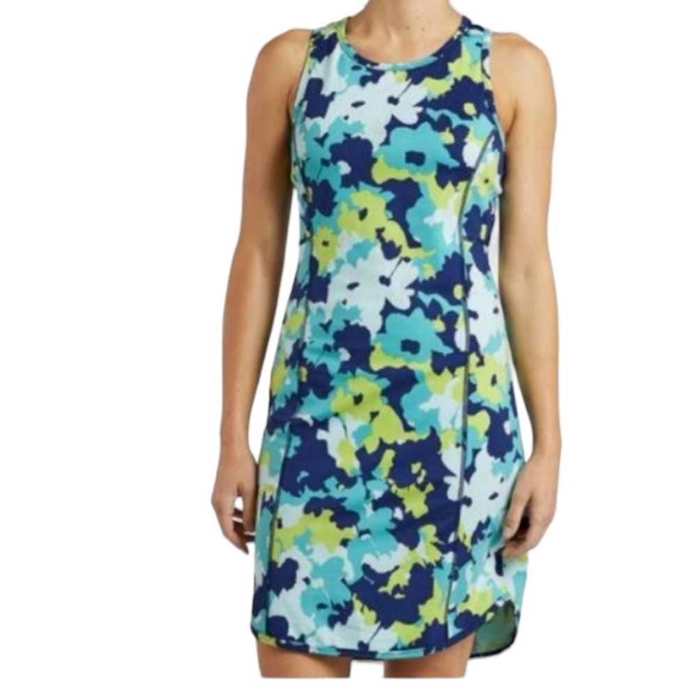 💚💙Title Nine Blue & Green Floral Sleeveless Sport Tank Dress in Size Small💙💚